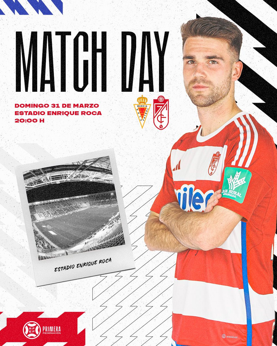 ❤️ 𝐌𝐀𝐓𝐂𝐇 𝐃𝐀𝐘 🤍

🏆 Primera RFEF
⚔️ Jornada 30
🆚 Real Murcia
⌚️ 20.00h
🏟 Estadio Enrique Roca

#𝘾𝙖𝙣𝙩𝙚𝙧𝙖𝙉𝙖𝙯𝙖𝙧𝙞 🇦🇹 | #RecreGranada