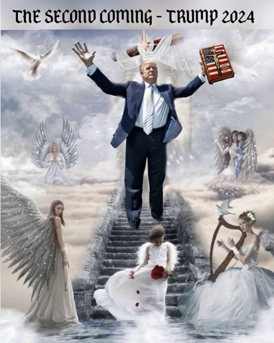 THE SECOND COMING OF #TRUMP IS COMING IN 2024 

#Heavenly #Angels #Heaven #Angel #LGBFJB #God #2a #Jesus #JesusChrist #WWJD #JesusDiedForYou #Church #Cult45 #shallnotbeinfringed #TRUMP2024ToSaveAmerica #Trump2024 #MakeAmericaGreatAgainAgain #MAGA #christian #Patriot #TrumpWon