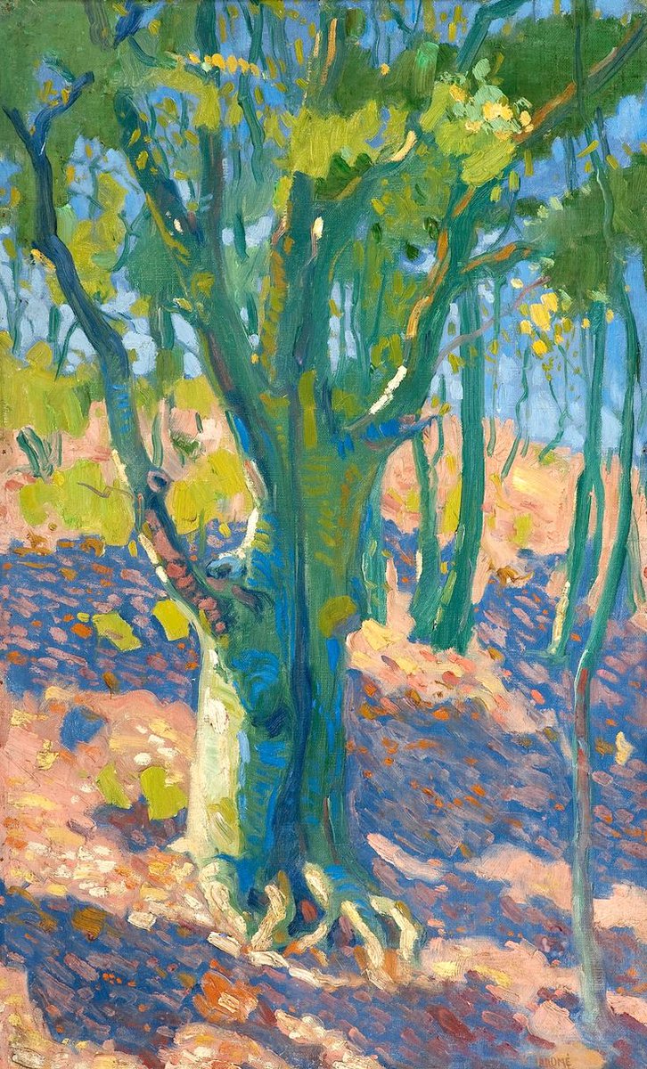 “ The #sun,--the bright sun, that brings back, not light alone, but new #life, and hope, and freshness to man--burst upon the crowded city in clear and radiant glory....” |••Charles Dickens |•| #LiteraturePosts |• Verner Thomé #artist A Sunny Grove,1925s