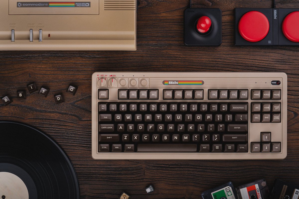 The 8BitDo Retro Mechanical Keyboard - C64 Edition offers the perfect balance of quality and functionality. Connect via Bluetooth, 2.4G wireless, or wired. Compatible with Windows and Android.