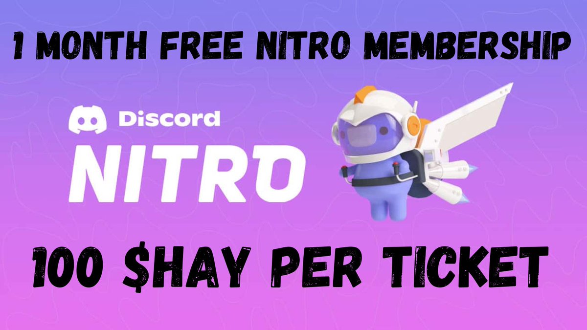 Just did our First Gen2 Holder $HAY Raffle on @MonetSAC for 1 Month @discord Nitro!