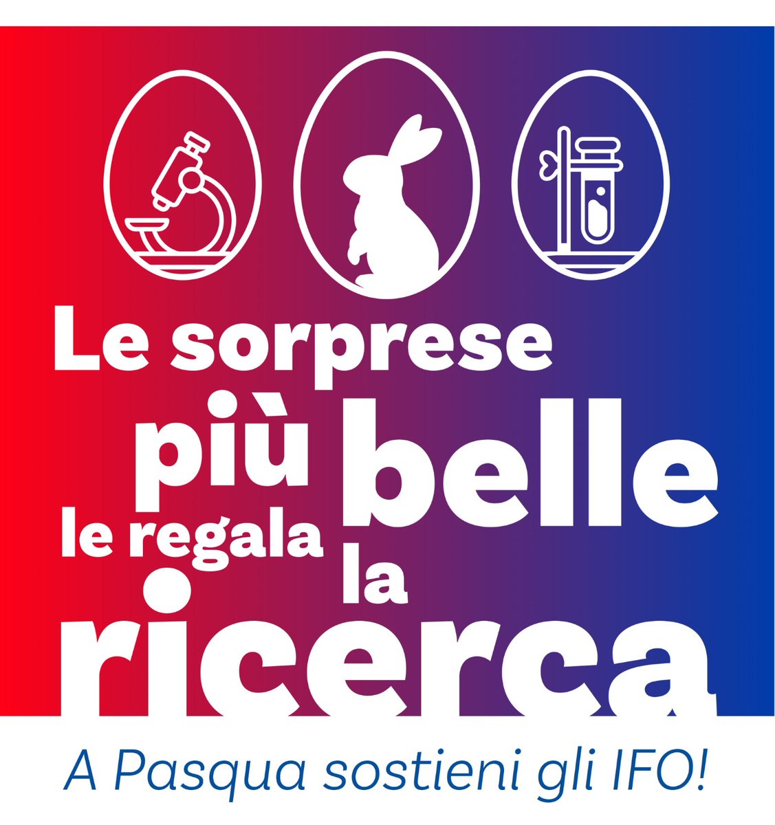 Festeggia la Pasqua in modo solidale, fai una donazione ai progetti di ricerca IFO e contribuisci a dare speranza ai pazienti oncologici, dermatologici e con malattia rara. Vuoi sapere come fare? Scoprilo qui: ifo.it/sostieni-i-nos…