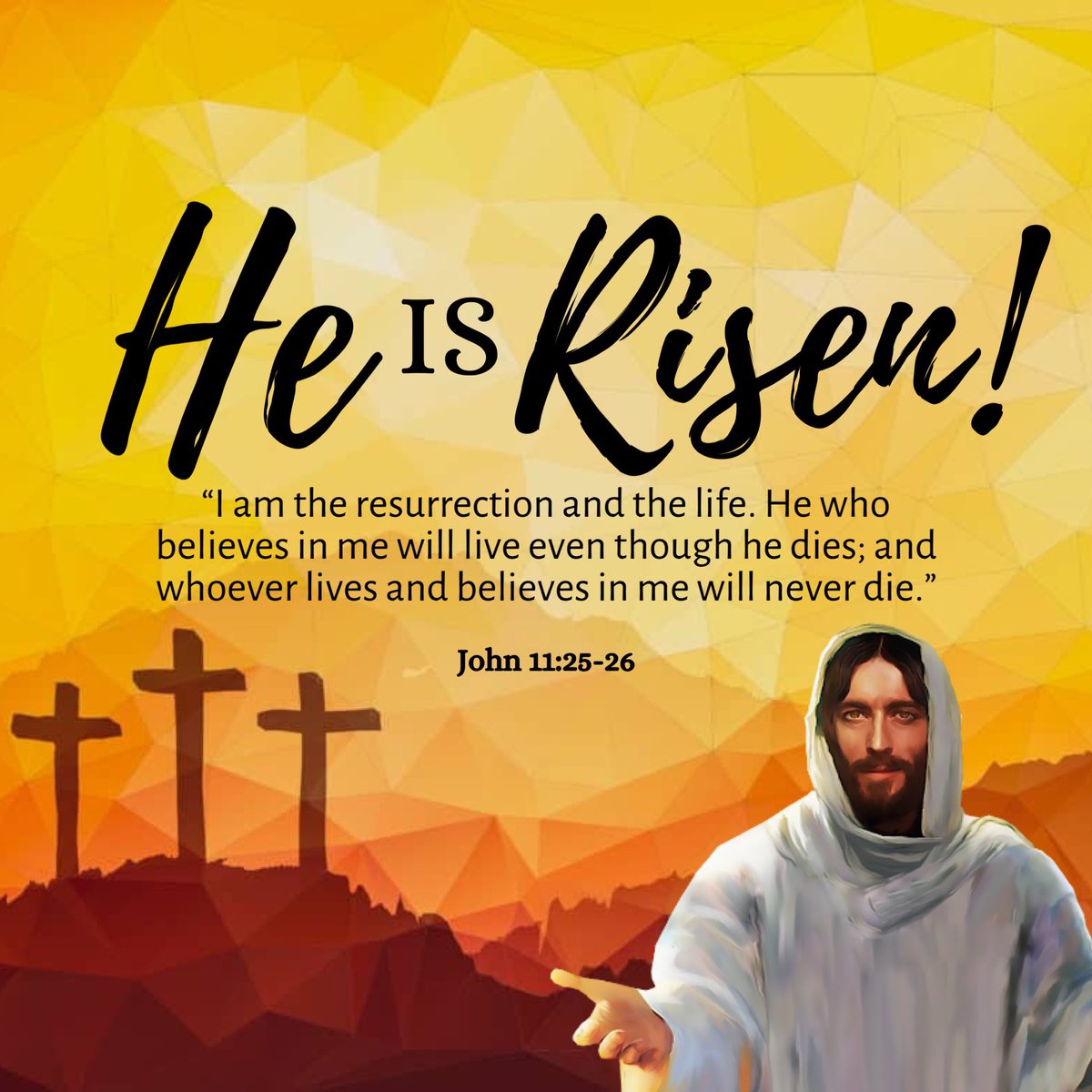‘He is Risen’ Wishing all our Cwmbach CIW family and community a blessed Easter. #TheResurrection #HeIsRisen