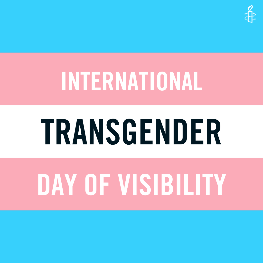 We celebrate trans people &amp; are determined to end discrimination they face.

Let's come together to fight for human rights &amp; reject toxic narratives spread by some in power who choose to scapegoat trans people rather than address real issues most of us face. #TransDayOfVisibility