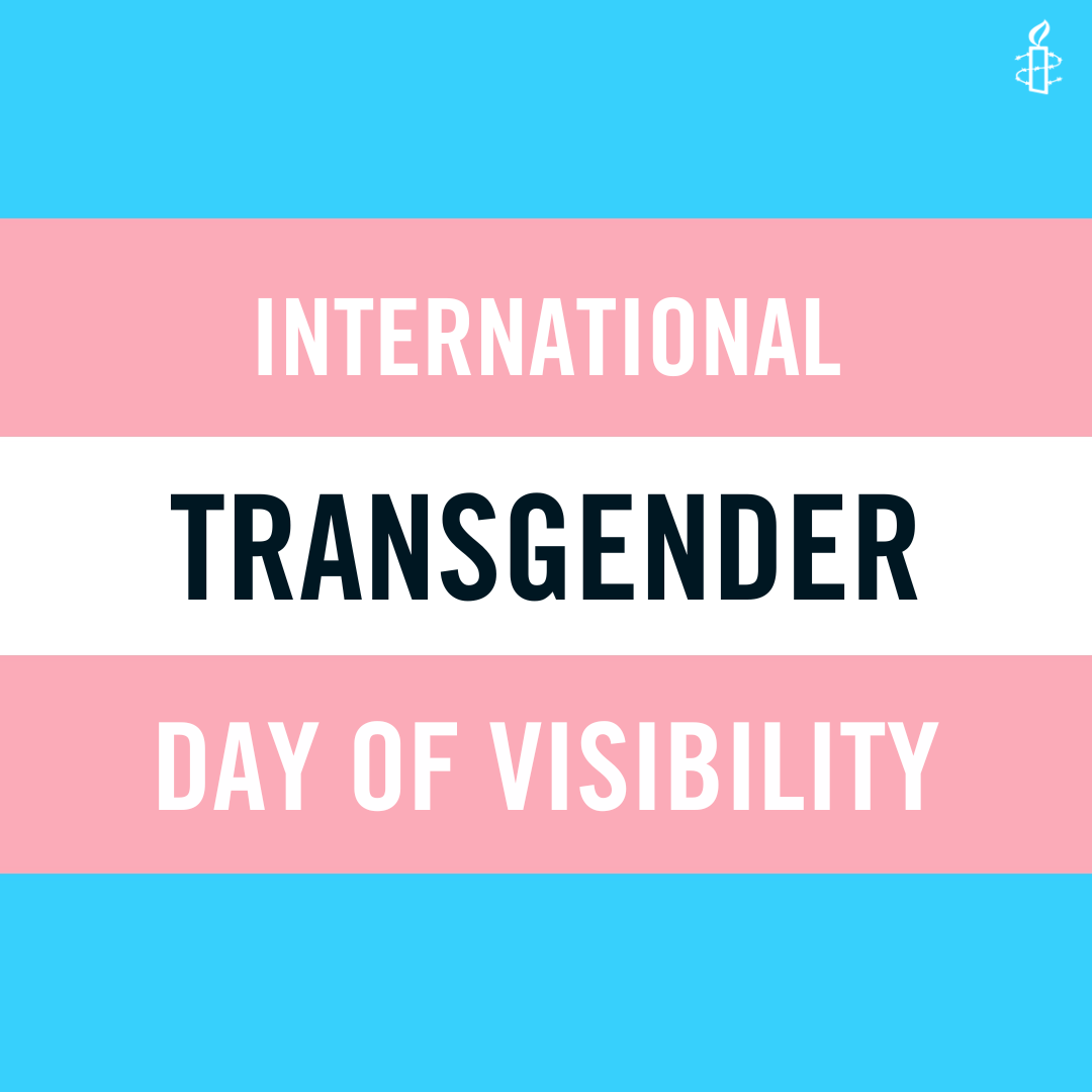 We celebrate trans people & are determined to end discrimination they face. Let's come together to fight for human rights & reject toxic narratives spread by some in power who choose to scapegoat trans people rather than address real issues most of us face. #TransDayOfVisibility