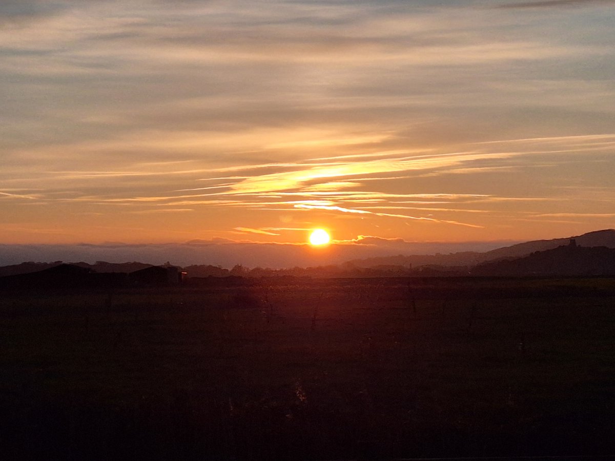 Today is Easter Sunday, so it is a day of hope and celebration.  But it is also my last Sunday in <a href="/CoastalChurches/">St Mary's Berrow and St Bridget's Brean</a> after 7 1/2 years, so it is a day tinged with sadness too.  But you can't ask for a better start to the day than this view from our sunrise service.  Happy Easter!!