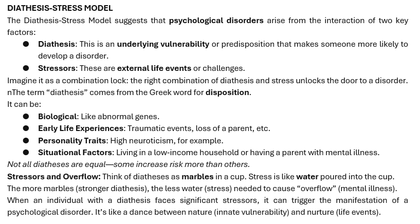 Diathesis-Stress Model