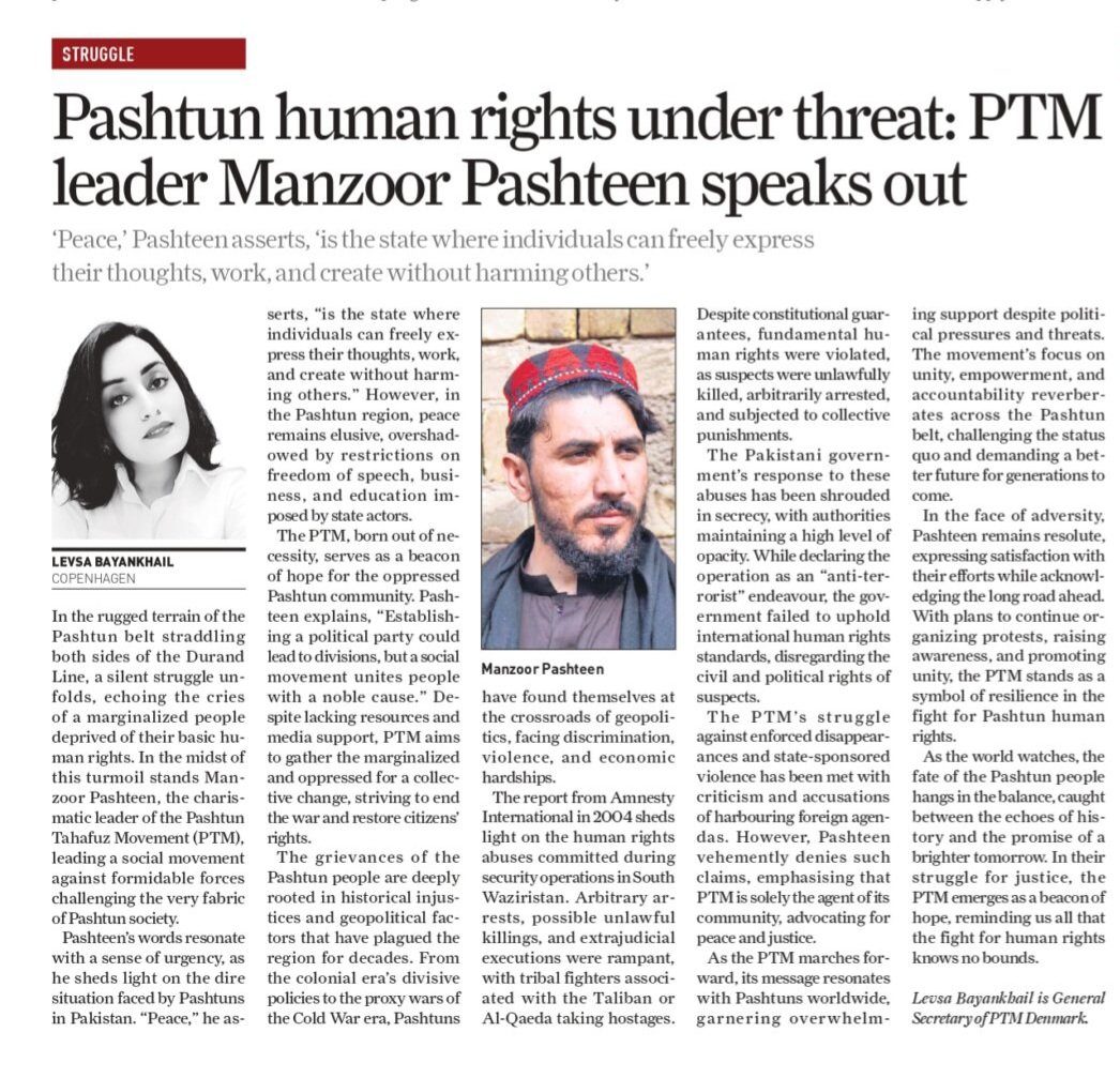 Pashtun human rights under threat: PTM leader Manzoor Pashteen speaks out sundayguardianlive.com/investigation/… via @The Sunday Guardian Live @ManzoorPashteen #PTM