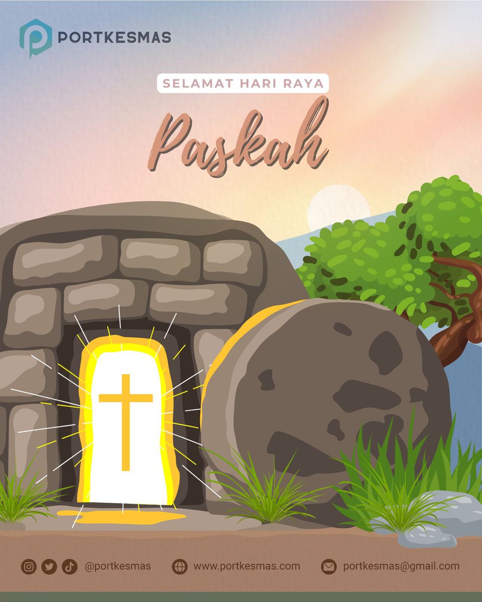Selamat Hari Raya Paskah bagi seluruh umat Nasrani yang merayakan!
Semoga dengan kebangkitan-Nya, kita dapat mengilhami bahwa kuasa dosa dan maut yang membelenggu manusia telah dipatahkan sekali untuk selama-lamanya.

#Portkesmas
#Paskah2024