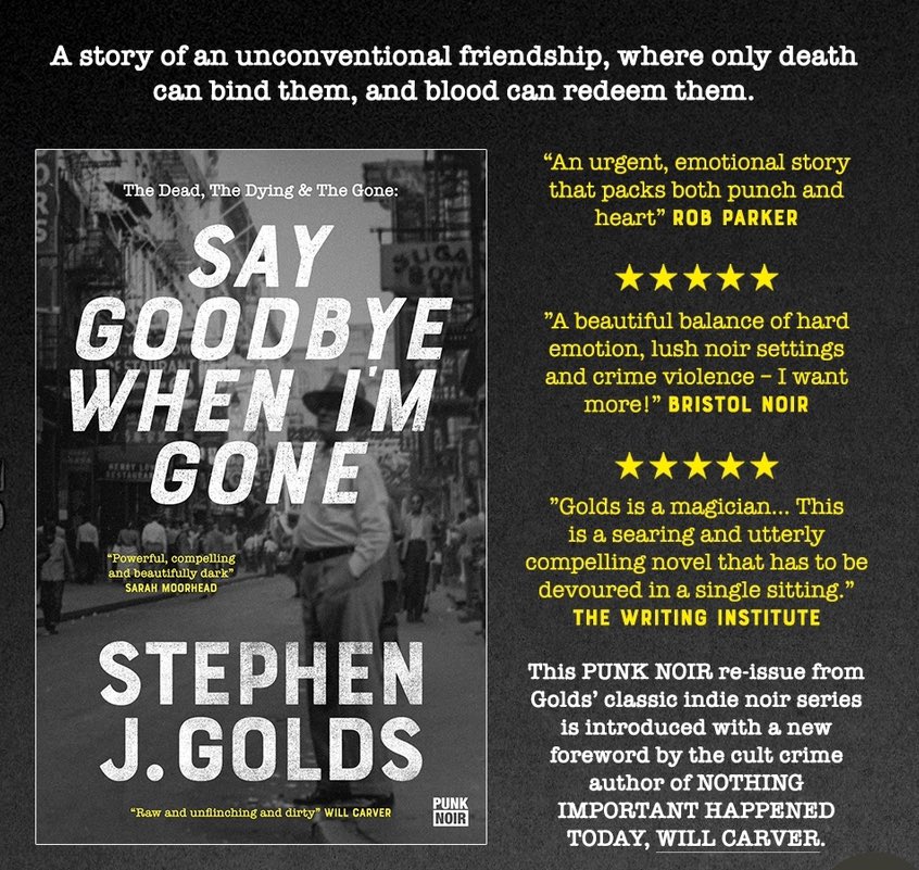 Out nearly 4 years and #SayGoodbyeWhenImGone still hanging tough. Lowered the cost because times are hard for all. If you haven’t checked out the noir trilogy yet, give it a shot