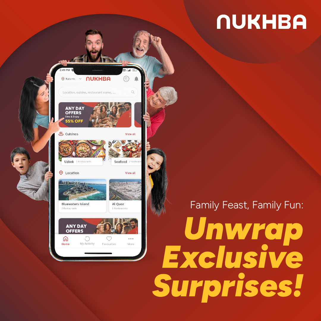 Experience affordable family-friendly dining and create unforgettable memories with every meal. Play games on the Nukhba app for exclusive surprises! 

#nukhba #nukhbaApp #dubairestaurants #dubaieats #dubaifood #finediningdubai #restaurantsindubai #visitdubai #mydubai