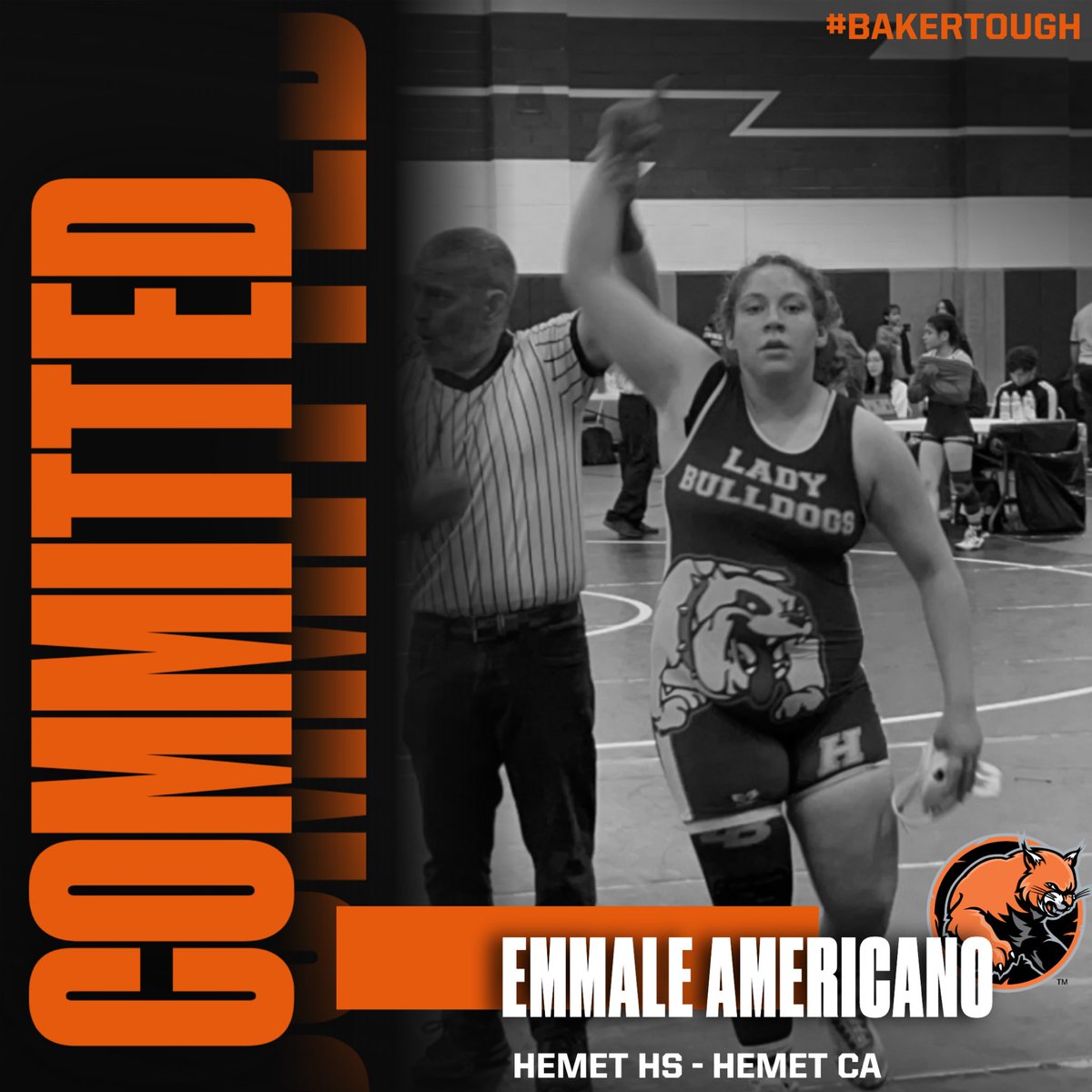 ‼️COMMITTED‼️ Welcome Emmale Americano from Hemet California, 3x Ivy League placer, 3x Southern Section CIF placer, 3x Southern Region Master’s Qualifier, Honor Roll & now a BU Wildcat #BakerBold & #BakerTough