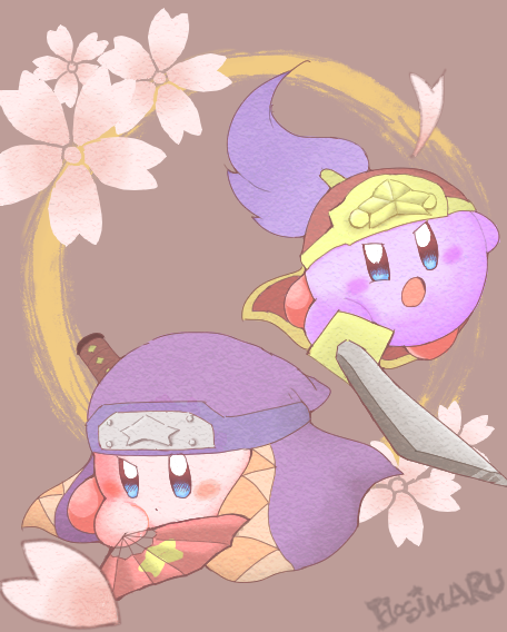 #カービィイラスト  #Kirbyfanart
ニンジャカービィさん🌸