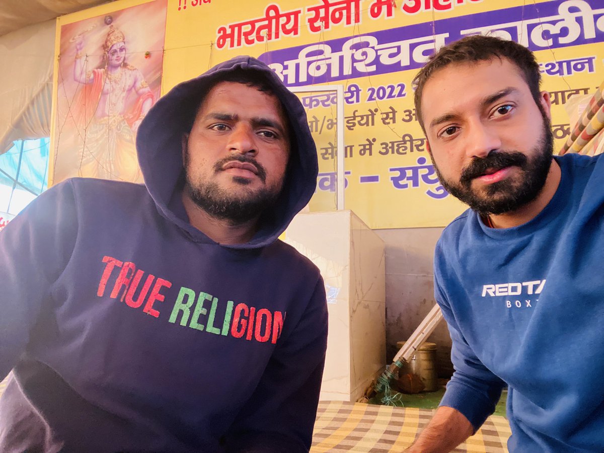 ahirs_of_india's tweet image. ये आपका दोस्त मटरु खेड़की दौला धरना स्थल पे  #अहीर_मांगे_रेजिमेंट