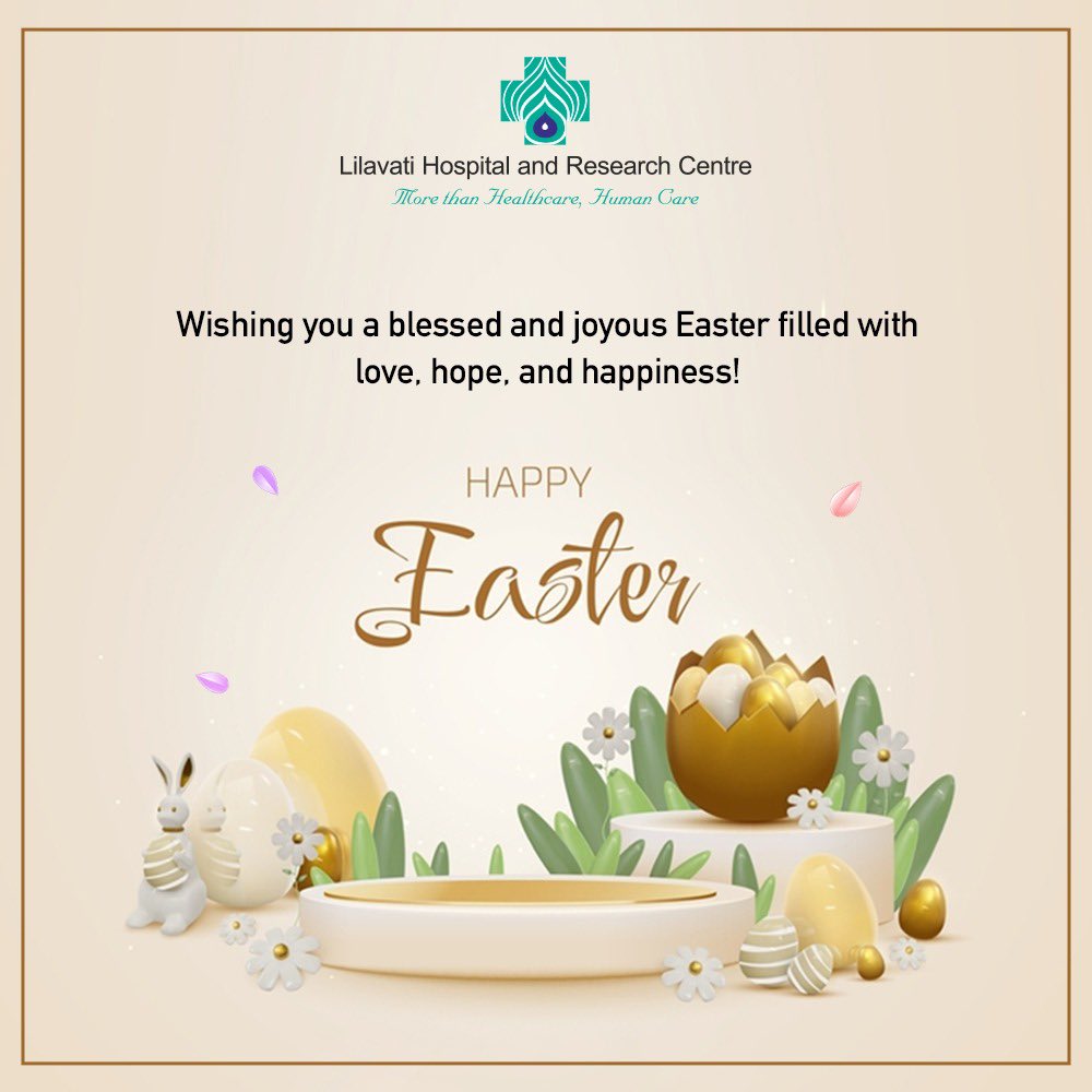 Wishing you and your loved ones a joyful Easter #LilavatiHospital #LilavatiHospitalBandra #TertiaryCareHospital #Mumbai #HappyEaster #EasterSunday #EasterJoy #EasterCelebration