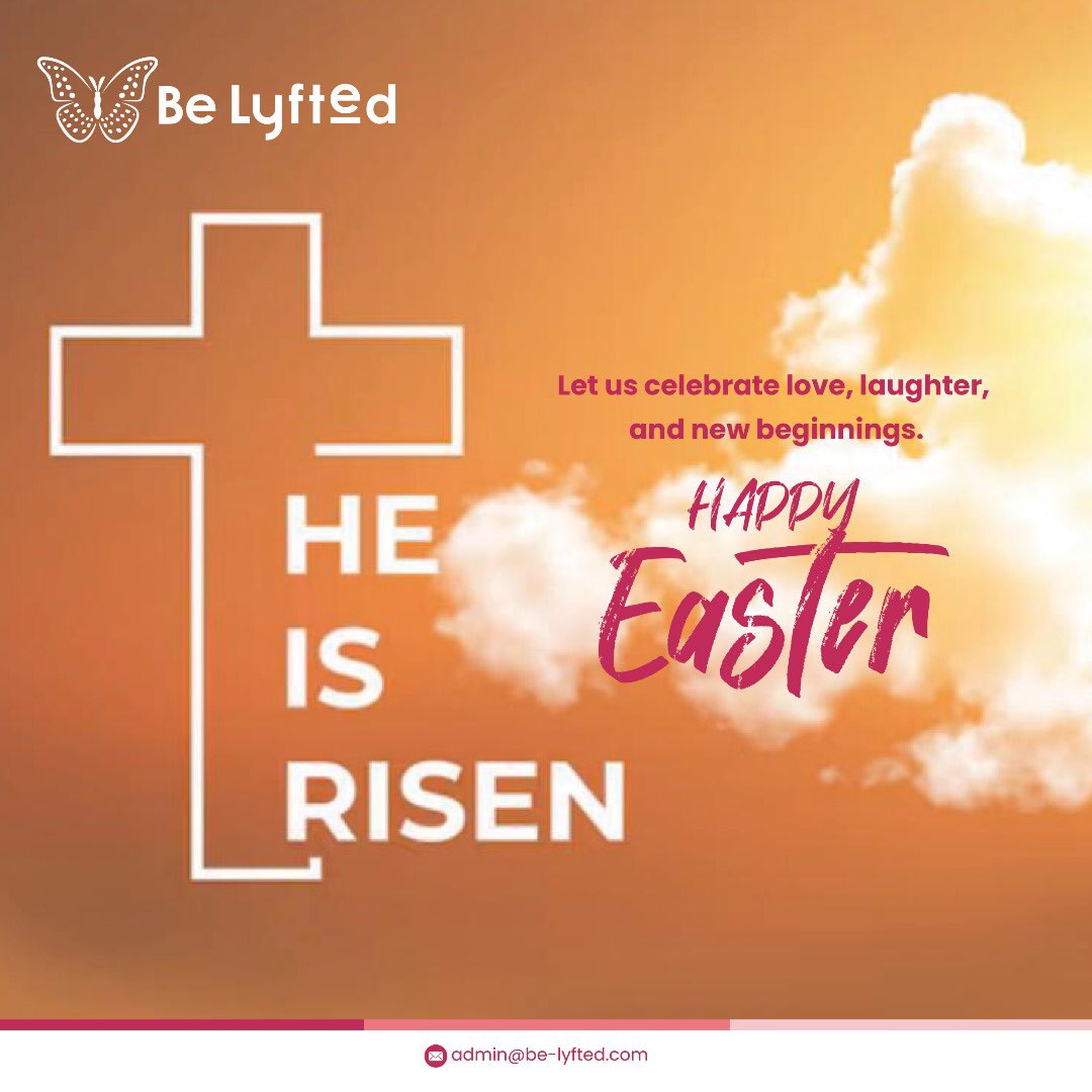 Wishing you a delightful Easter filled with love, laughter, and cherished moments with loved ones. May this season renew your spirit and fill your heart with joy. 
Happy Easter! 

#belyftedafrica
#happyeaster2024