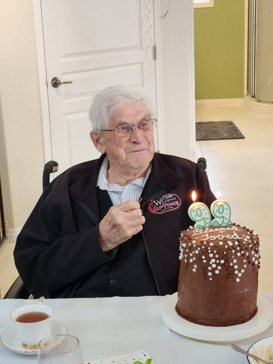 99 years young today! He's hoping to see 100! #grandpa