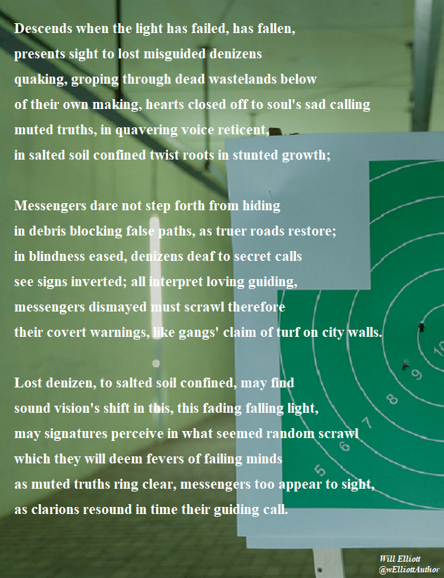 'Messenger target practice'.

Photo: Tima Miroshnichenko

#poetry #poemADay #Poem #Poetrylovers #poetrytwitter #poetsofTwitter #poetrycommunity #Australianpoetry