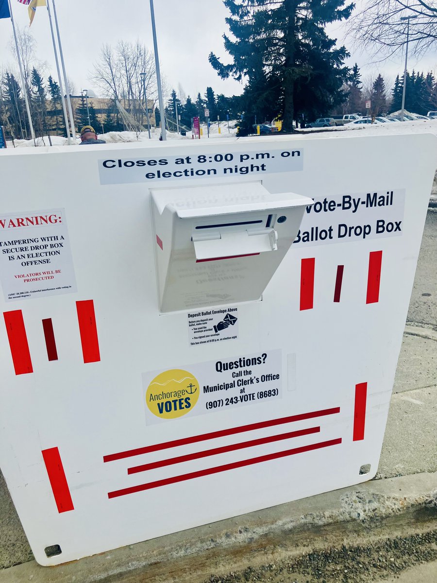 #Anchorage is voting - don’t forget to drop off your ballot before 8 PM on Tuesday, April 2nd! #ANCgov
