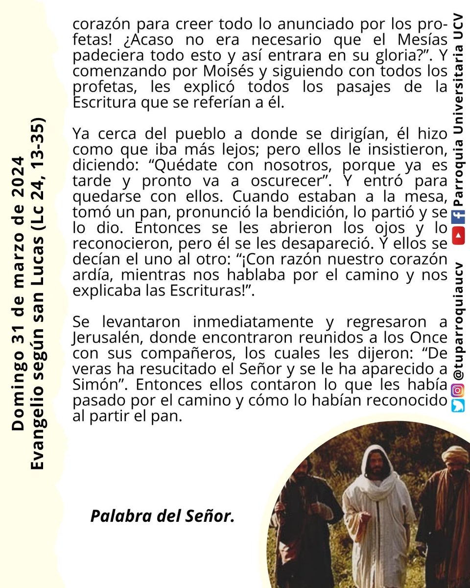 #EvangelioDeHoy #EvangelioDelDía #31Mar #EnTodoAmarYServir #JesuitasDeVenezuela #TuParroquiaUCV #SemanaSanta #DomingoDeRamos