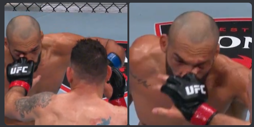 Jcbeencoolin's tweet photo. Weidman "you cant drop like that" bro you hit him with the 1-2 eye poke #UFCAtlanticCity https://t.co/cUrT2jUTIF