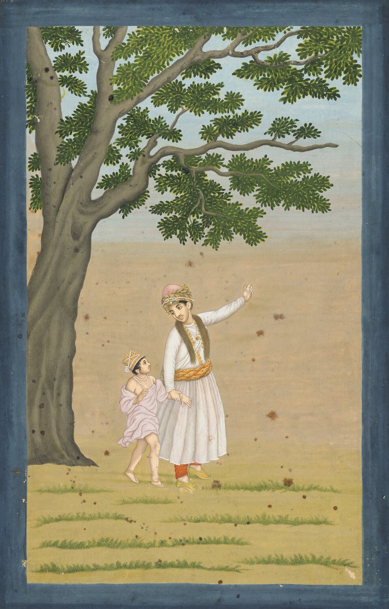 Into the 20th year on this day of my Dad departing to his Heavenly Abode... My life hasn't been easy ever since. Dad, I miss you so much. 'A Father and Son' c1770 CE Provincial #Mughal painting from #Lucknow #Awadh from the Toby Falk collection sold by @ChristiesInc on 27th Oct