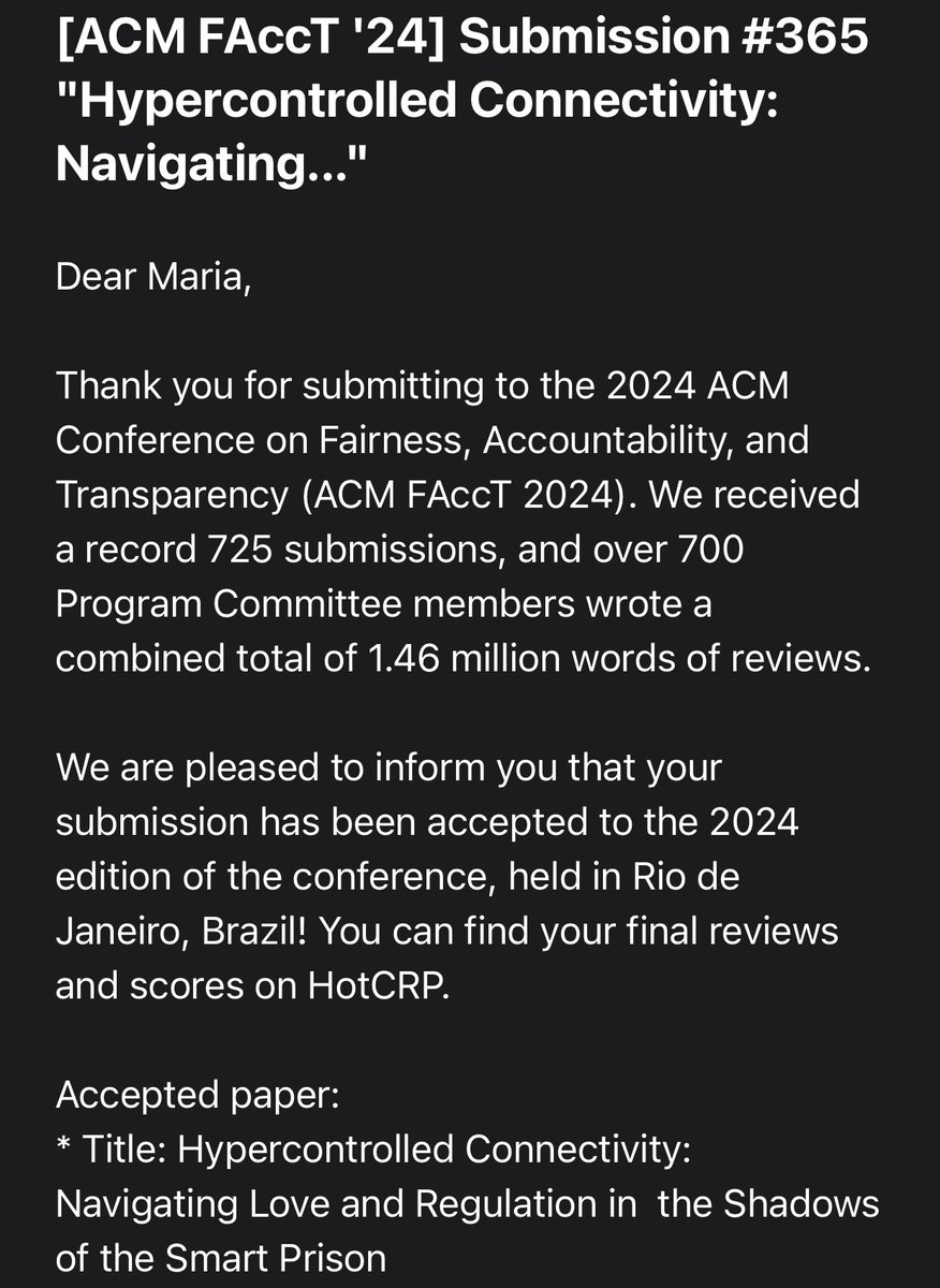 Honored to be presenting my research at the 2024 ACM Conference on Fairness, Accountability, and Transparency in Rio de Janeiro, Brazil this summer! #facctconference