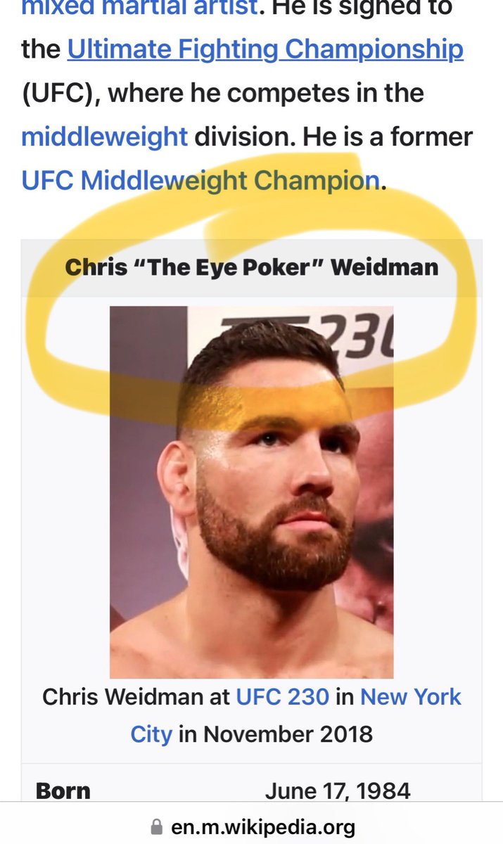 At least his social media manager updated his <a href="/Wikipedia/">Wikipedia</a> page after the TKO after the match with <a href="/brunosilva/">Bruno Silva</a>