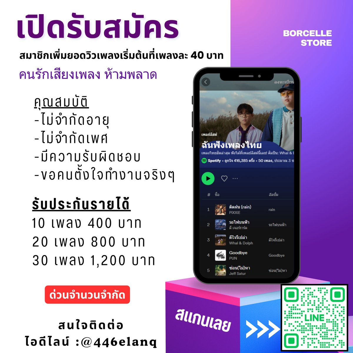 Spotify เปิดรับคนเพิ่ม!!!
🌻นักเรียน นักศึกษา คนว่างงาน🌻
💵ทางเราให้ค่าจ้างเพลงละ40บาท/ต่อเพลง💵
🌈แอดไลน์ ID:@446elanq (มี@นำหน้า)🌈
lin.ee/AIeyJEu
#คัลแลนพี่จอง #อุ้มทวีพร #CHUANGAsiaEP9 #LouisVuitton #BABYMONSTER #งานออนไลน์ได้เงินจริง