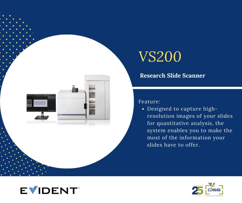 DSSImagetech's tweet image. VS200 Research Slide Scanner by Olympus Life Science. Its digitizing slide data makes it easy to analyze, share, and archive your results.

 For more information visit: buff.ly/3TX56PK 
Contact us: enquiry@dssimage.com.  

#Dss #DSSImage #Inspiredbytechnology