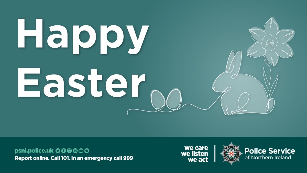 Wishing everyone a safe and peaceful Easter. 

#WeCareWeListenWeAct