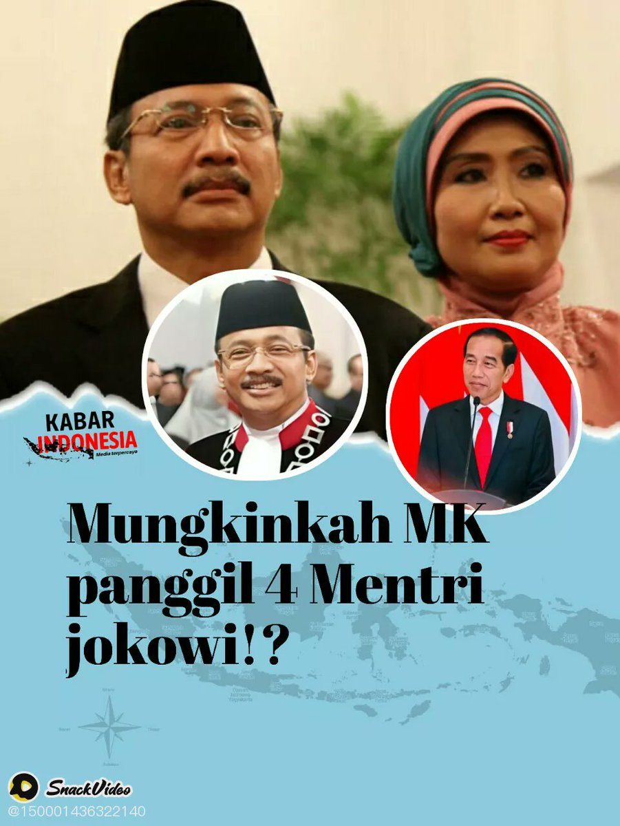 SEMOGA PARA HAKIM MENGABULKAN PERMINTAAN KUBU 01 & 03 UNTUK MENGHADIRKAN PARA MENTERI YANG TERKAIT KECURANGAN PEMILU INI....‼️

#YamanGakKorupsi
#YamanGakKorupsi
🆘🆗