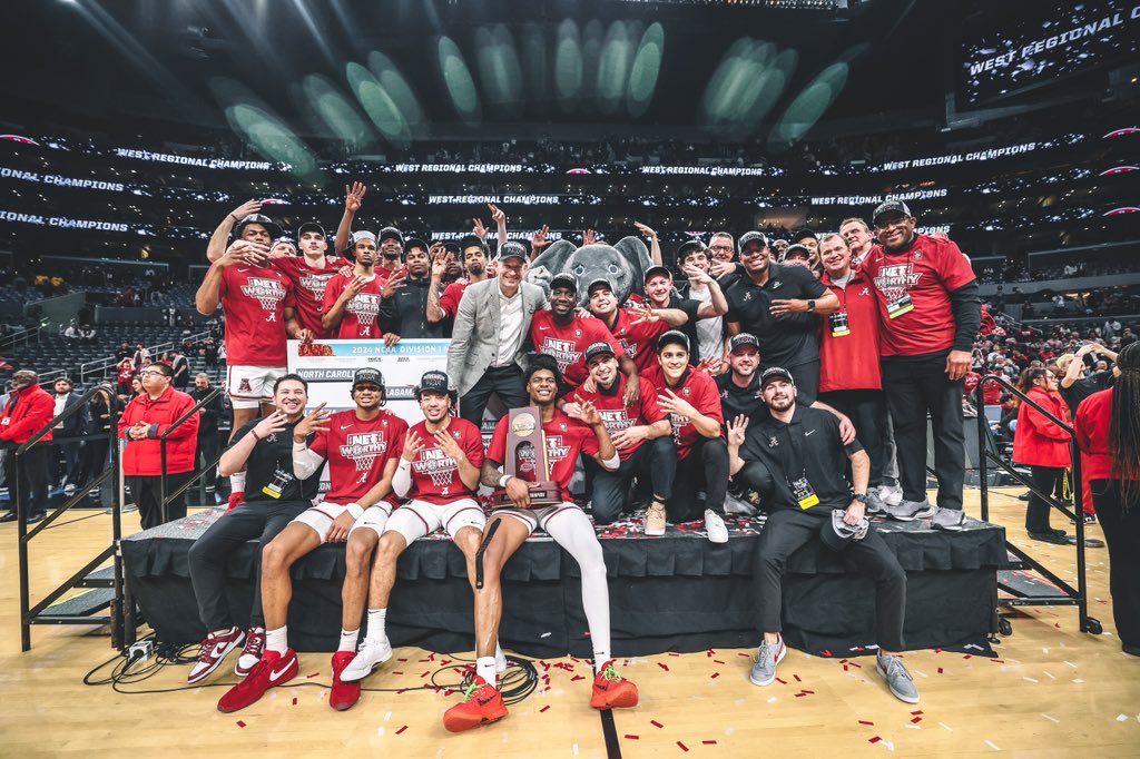 Cue the confetti 🎉 

#RollTide | <a href="/AlabamaMBB/">Alabama Men’s Basketball</a>