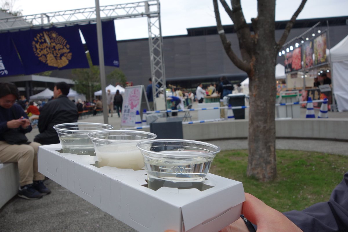 plus123123123's tweet photo. 昨日は昼から熊本県駅で新酒祭り➠からの本妙寺桜灯籠を見に。美味しいお酒と綺麗な夜桜🌸 https://t.co/oTa7LCHI2P