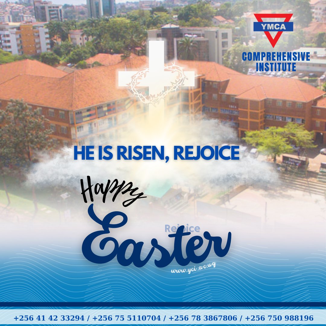 #studyatYCI #happyeaster2024
...HE IS RISEN,  REJOICE, AND BE GLAD....
The spirit of Easter is all about hope, love, and
joyful living. May you have a blessed day!
yci.ac.ug