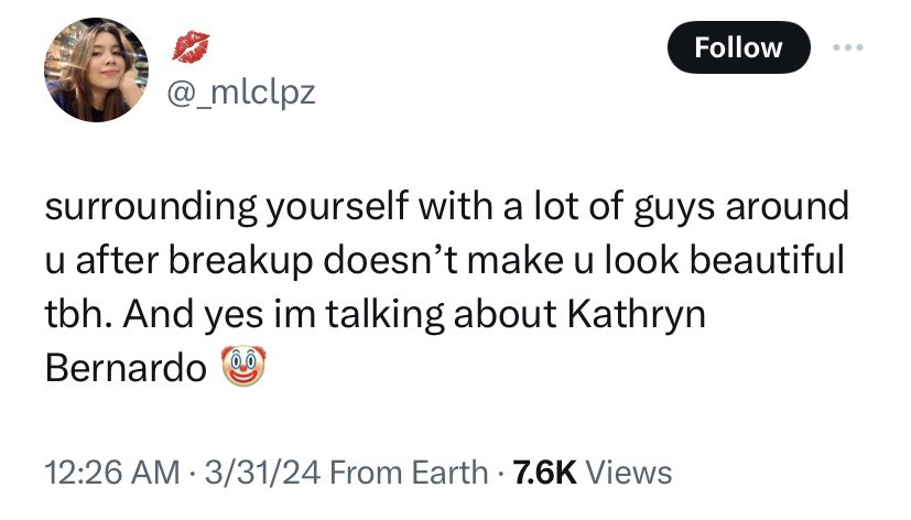 mind you, all kathryn did was give herself some peace and happiness after years of betrayal. if there’e anyone who’s actually selfish here, it’s you guys who keep ganging up on her for simply enjoying her life while the rest of you are babying and putting that man on a pedestal.