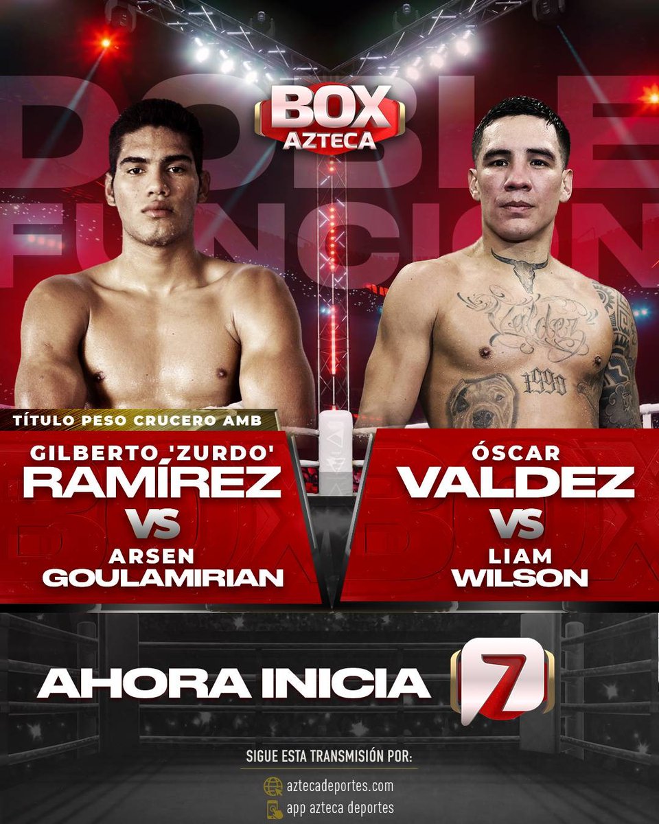 🔴VE LA PELEA AQUÍ: bit.ly/2zIgqWe Sigue la actividad en La Casa del Boxeo con las peleas 'Zurdo' Ramírez vs Arsen Goulamirian y Óscar Valdez vs Liam Wilson. #BoxAzteca #VanPorTodo 🥊