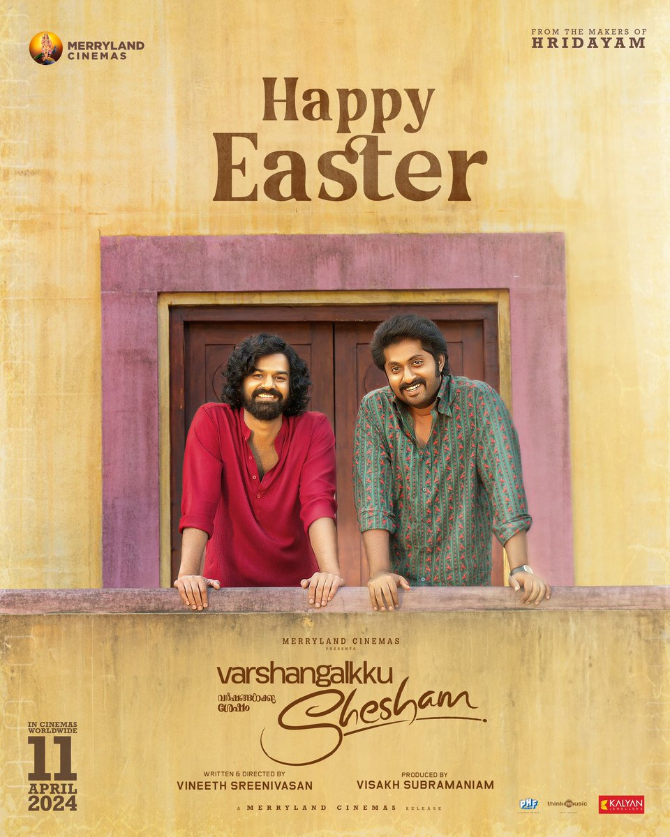 Wishing you all a Happy Easter 😊 #VarshangalkkuShesham releasing worldwide on 11thApril2024