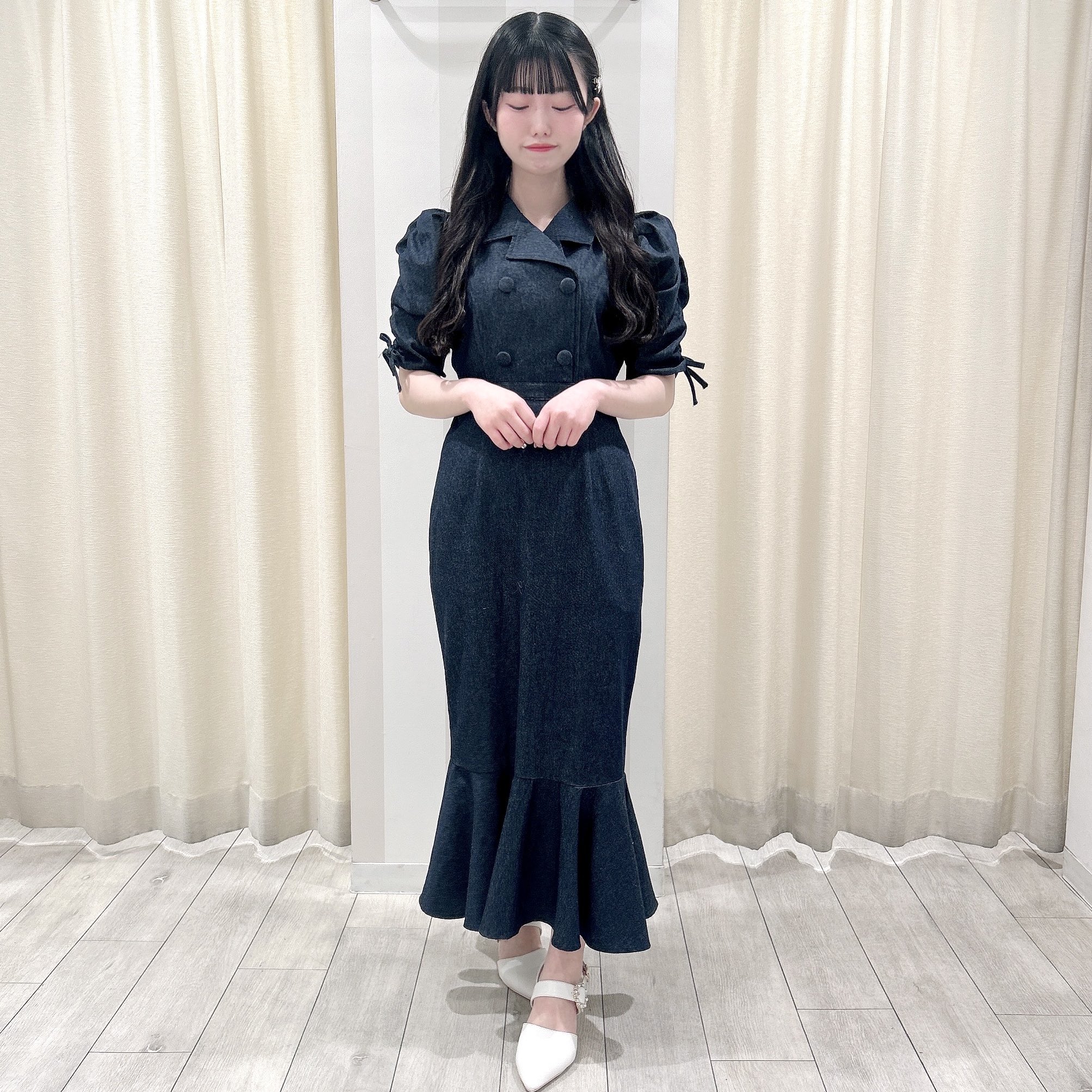 evelyn プリーツスリーブロングワンピース｜Yahoo!フリマ（旧