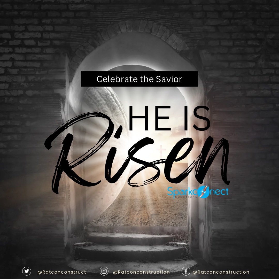 Sparkconect's tweet photo. He is no longer in the tomb, He is Risen! 

#HappyEaster https://t.co/3YCXXWNwHl