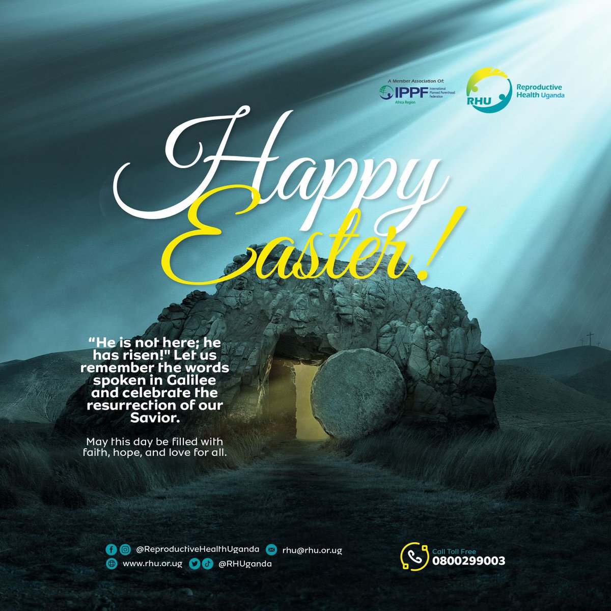 On this day, let us rejoice in the resurrection of Jesus Christ, a symbol of hope, renewal, and eternal life. May His love and sacrifice inspire us to embrace forgiveness, kindness, and compassion towards one another. Happy #Easter #WeAreRHU