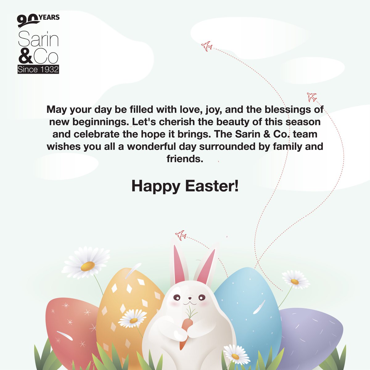 May your day be filled with love, joy, and the blessings of new beginnings. Let's cherish the beauty of this season and celebrate the hope it brings. Our team wishes you all a wonderful day surrounded by family and friends. Happy Easter! #sarinlaw #easter2024