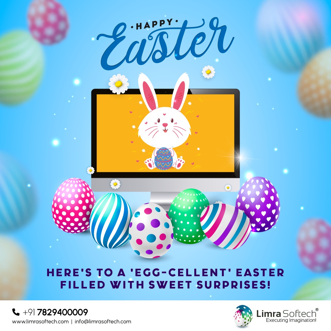 Hoppy Easter! Wishing you a basket full of joy, love, and chocolatey goodness! #EasterCelebration #BunnyLove #Eggstravaganza #SpringFling #Easter #happyEaster #JoyfulMoments #EasterBlessings #Limrasoftech