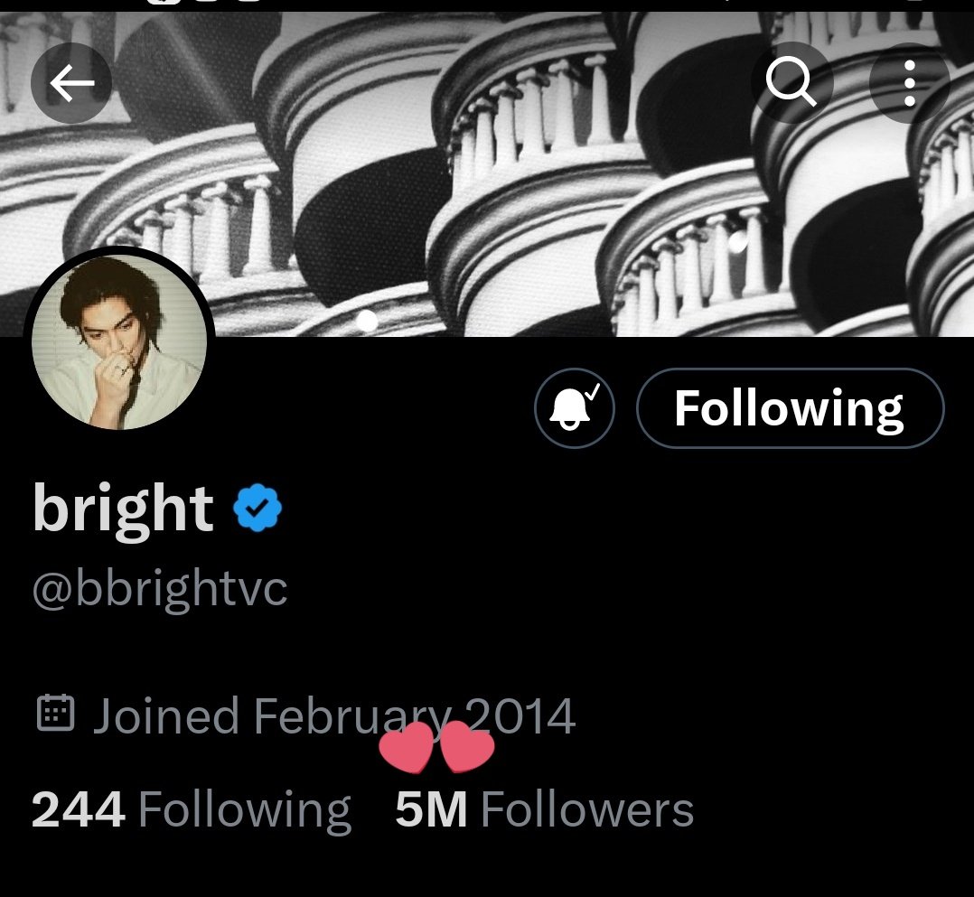 Congratulations on reaching your X 5M milestone today 🎉🎉 From 5M to many more achievements, we will always be with you ✌️🤍 Bright 5M OnX #5MXbbrightvc #bbrightvc @bbrightvc