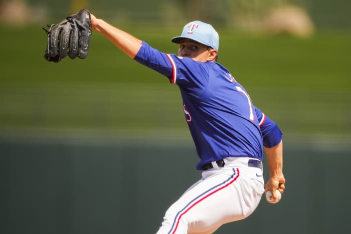Jack Leiter retired his first 13 batters faced to kick off his 2024 campaign. By the time the #TexasRangers' No. 8 prospect was done, he'd delivered another emphatic statement: atmlb.com/3vBZ8dR