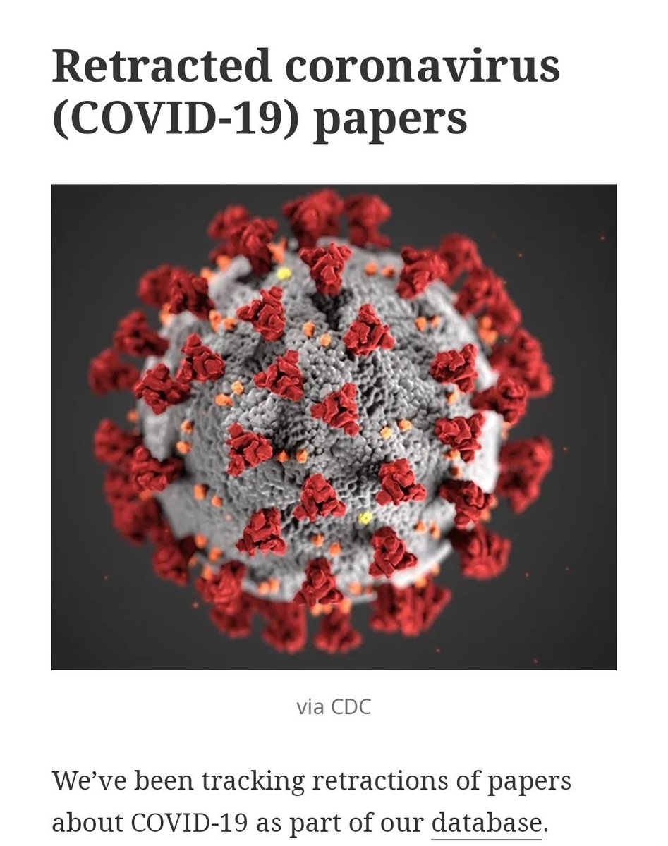 Unbelievable! There are over 400 retracted Covid-19 papers & some with expressed concern. This is a proof of an organized effort to pollute the scientific/public health/medical info space & to mislead the public. retractionwatch.com/retracted-coro…