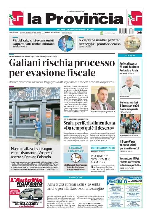 La #primapagina della @provinciapavese oggi in #edicola #Pavia #Vigevano #Voghera #gruppoGedi