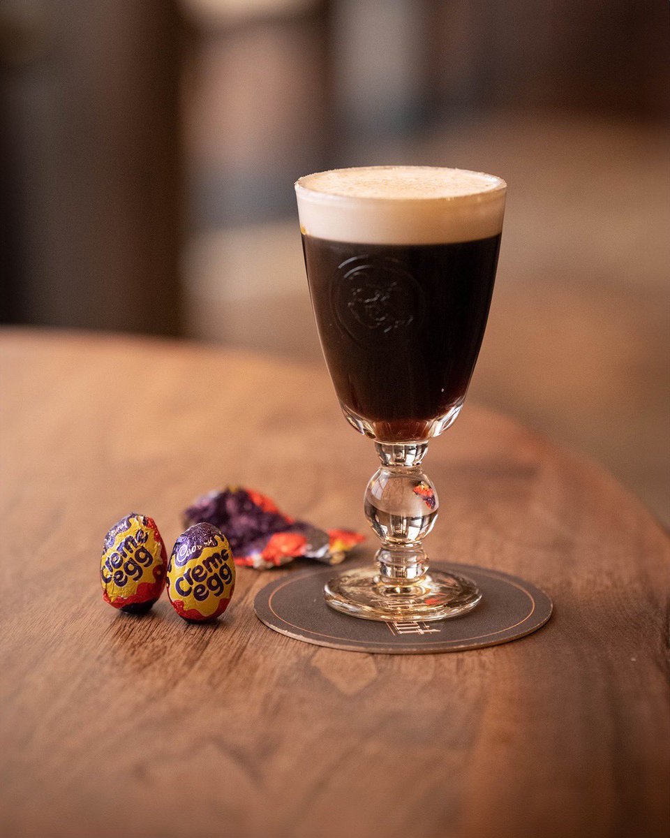 Because the Easter Bunny’s been very generous to us this year, we’re giving away mini Creme Eggs today, and they happen to pair very well with our Irish Coffee. As for how we eat ours? Well, we’ve been known to dip them in cream, bite, sip, repeat.