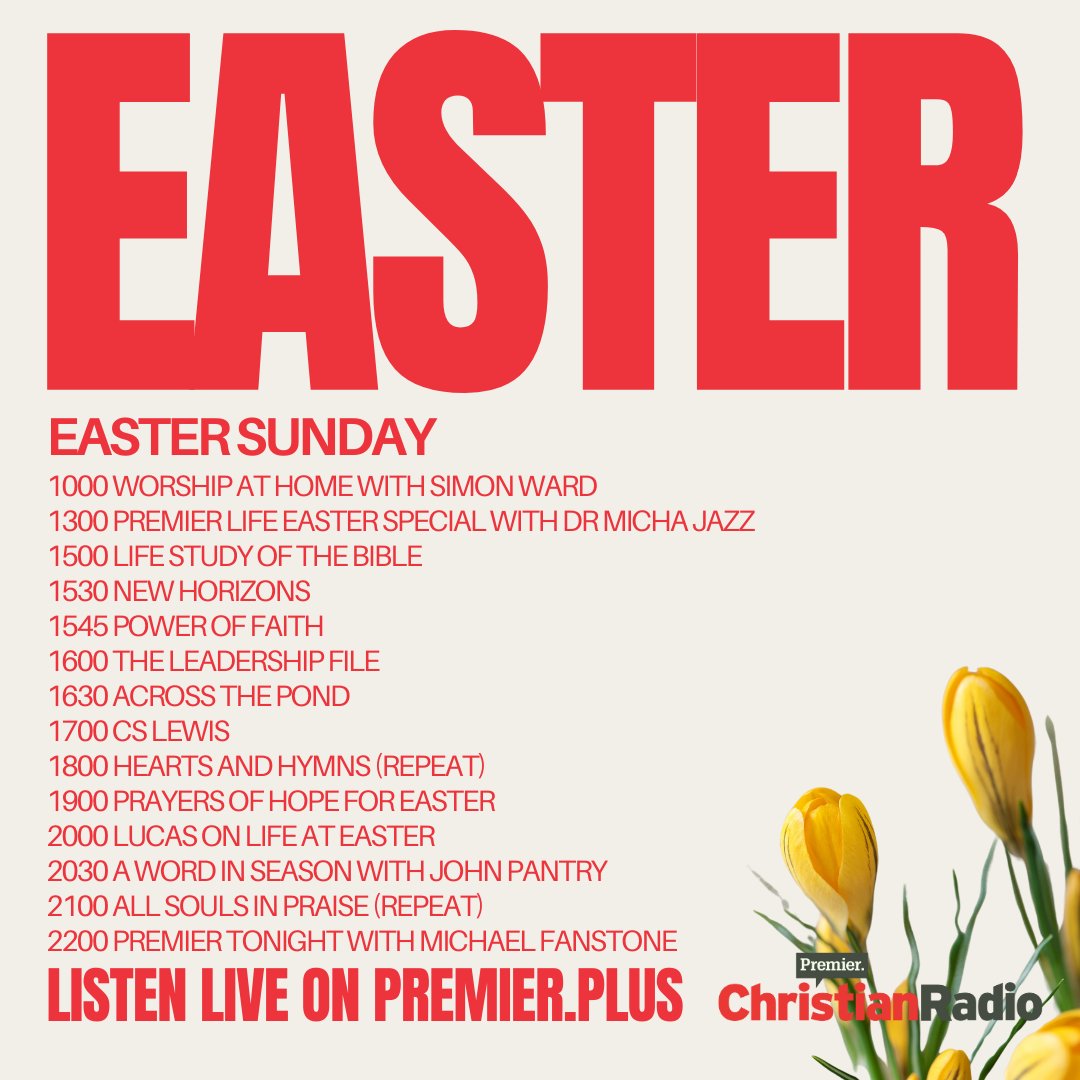 Make Premier your home this Easter. Listen now at premier.plus