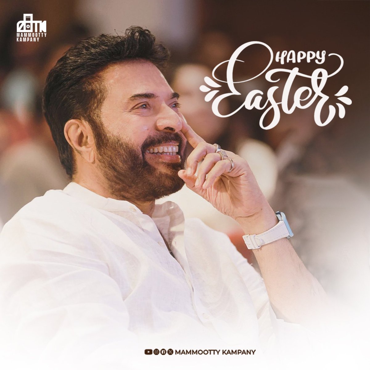 Wishing Everyone A Happy Easter ! May this special day be filled with love, laughter, and cherished moments with family and friends. Here's to new beginnings and endless blessings. 😊☺️ #HappyEaster #Easter #Mammootty #MammoottyKampany @mammukka